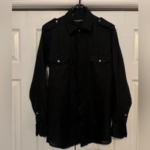 Classic Dolce & Gabbana military linen shirt.